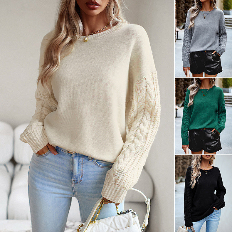 Women's Simple Fashion Round Neck Sweater